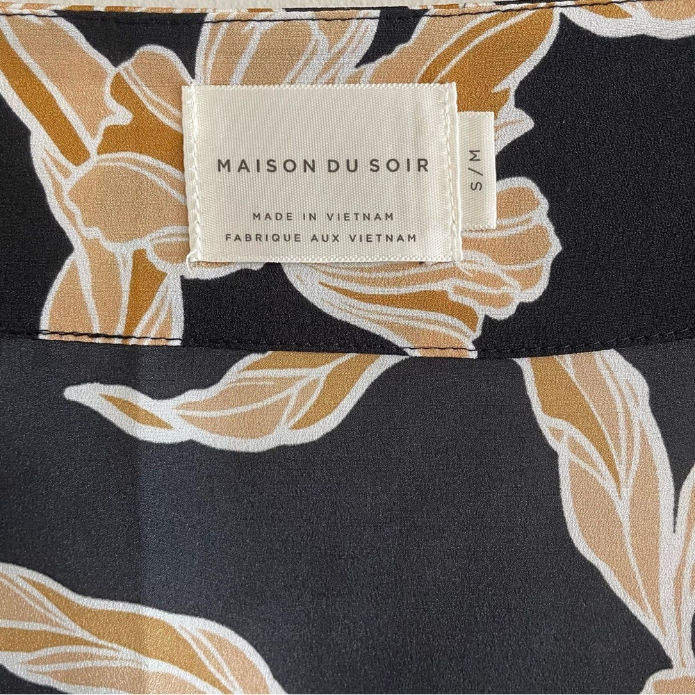 Maison Du Soir Floral Kimono Robe Size S/M - image 8